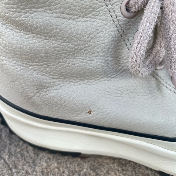 Run Star Hike 169550C Unisex  Beige Leather Sherpa Chuck Taylor Hi-Rise 6.5M 8W - Picture 4 of 11